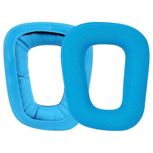 Linkidea Replacement Ear Pads for Logitech G430, G930, G35, F450, G432, G332 Headphones, Ear Covers (Mesh Fabric/Blue)