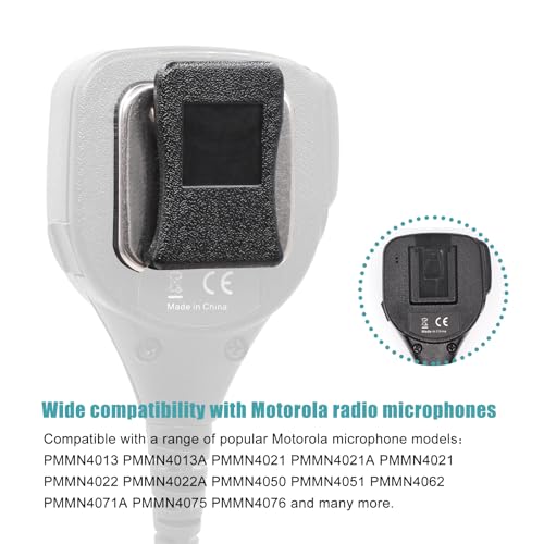 Replacement 360°Rotatable Radio Mic Belt Clip for Motorola PMMN4013 PMMN4013A PMMN4021A PMMN4022 PMMN4024 PMMN4024A PMMN4025 PMMN4025A PMMN4051 PMMN4050 radios Handheld Speaker Microphone Clip