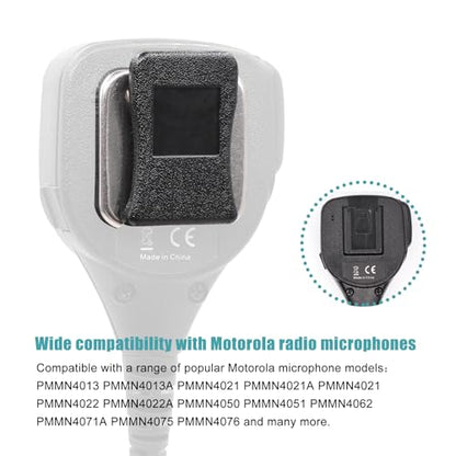 Replacement 360°Rotatable Radio Mic Belt Clip for Motorola PMMN4013 PMMN4013A PMMN4021A PMMN4022 PMMN4024 PMMN4024A PMMN4025 PMMN4025A PMMN4051 PMMN4050 radios Handheld Speaker Microphone Clip