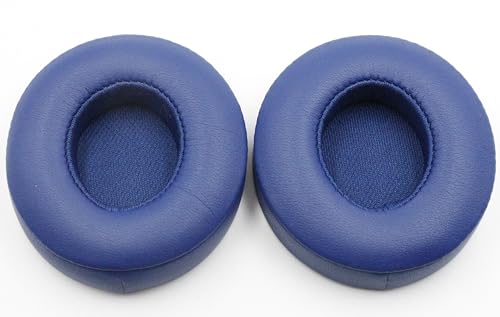 Earpad Covers for Beats Solo 3/ Solo 2 On-Ear Headphones - Indigo | Ear Cushions for Beats Solo 2 & Solo 3 Wireless Headphones, Ear Cups with Soft Protein Leather, Not Fit Studio/Solo HD/Solo 4 - color: Indigo
