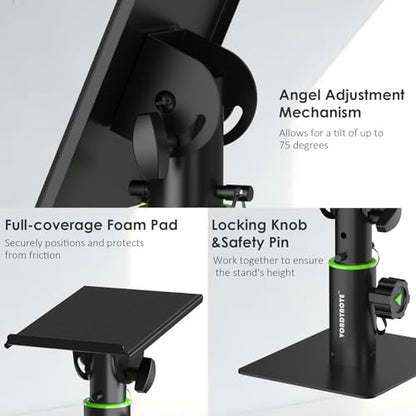 Vondynote 2-Pack Tablet Stand Holders Desktop Stand Angle Height Adjustable | 75°Angle Adjustable, 6"-8" Height Adjustable, For iPad, Phone, Kindle, Mini Monitors - color: Tiltable