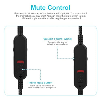 Replacement Cloud Alpha Cable Audio Cord with Mute & Volume Controls Compatible with Kingston Cloud Alpha and Cloud Mix Gaming Headset (Black)