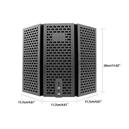 28cm Panel Height Mic Sound Absorbing Foam Reflector Metal Materials Professional Recording Foldable Portable Props