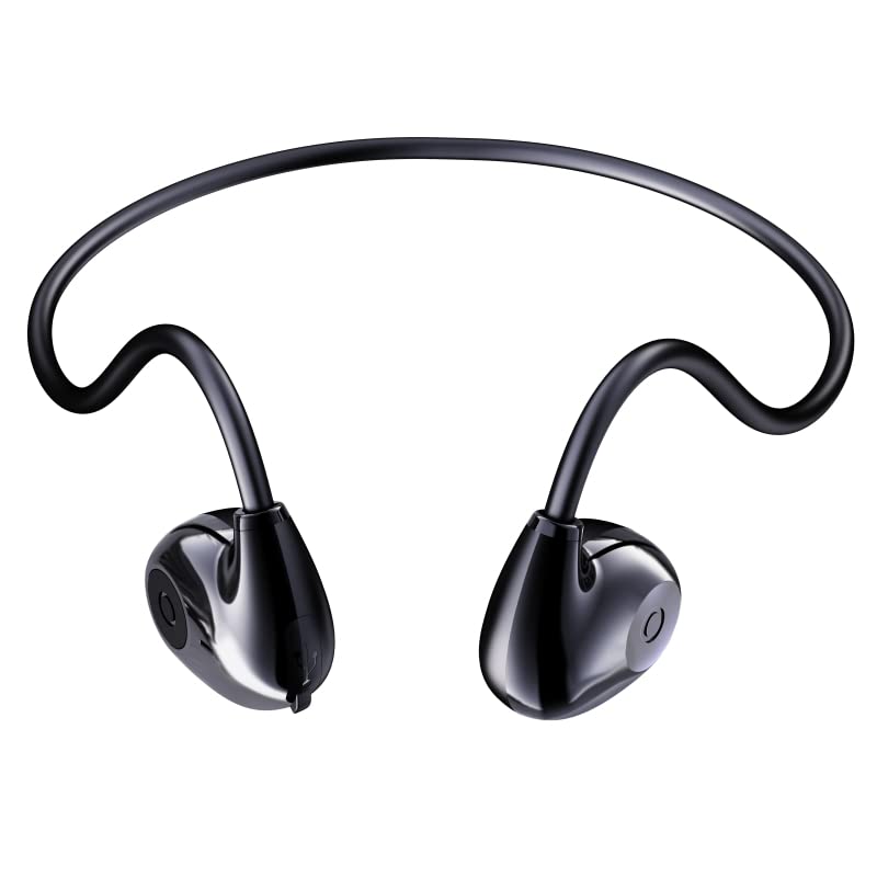Open Ear Earbuds Air Conduction Headset Wireless Bluetooth Sport Headphones with Mic Earphone Lightweight Painless Wearing Sweatproof Earpiece Stereo Earphone for Running Hiking Bicycling-Black - color: Air Conduction Headphone F805 Black