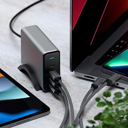 Satechi 165W 4-Port USB-C GaN Charging Station, for Laptops, Tablets | For laptops, tablets, and phones, compatible with MacBook Air/Pro/Neo, iPad Air/Pro, iPhone 17, Galaxy S25, Windows - style: 165W GaN