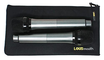 LOUDmouth Dual Wireless Microphone Pouch | Zippered Mic Bag for Two Long Microphones | 12.5" x 6.5"