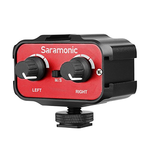 Saramoni SR-AX100 Dual Channel Audio Adapter 3.5mm Jack Microphone Mixer for DSLR Camera
