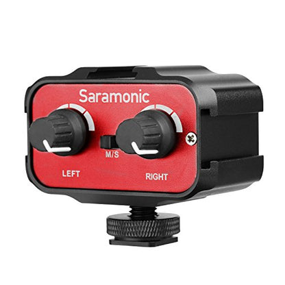 Saramoni SR-AX100 Dual Channel Audio Adapter 3.5mm Jack Microphone Mixer for DSLR Camera