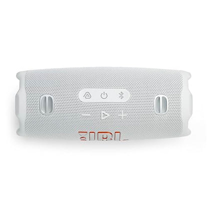 JBL Charge 6 - Portable Waterproof & Drop-Proof Bluetooth Speaker, Bold Pro Sound with AI Sound Boost (White) (Renewed) - color: White