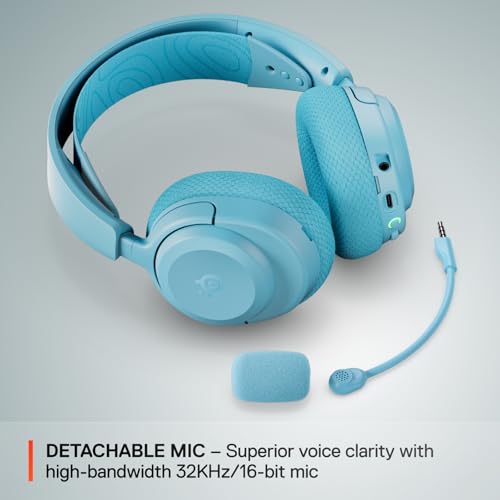 SteelSeries Arctis Nova 3X Wireless Multi-Platform Gaming Headset — Mobile App Control — 40 HR Battery — Neodymium Magnetic Drivers — 2.4GHz/Bluetooth — Xbox, PS5, PC, Switch, Mobile — Aqua - color: Aqua, style: Xbox|Switch|PC