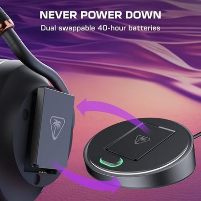 Turtle Beach Stealth Pro II Wireless Multiplatform Gaming Headset PC, PS5 | PlayStation, PS4, Bluetooth, Hi-Res 24-bit Audio, 60mm Dual Drivers, Dolby Atmos, Active Noise Cancellation, Black & Copper