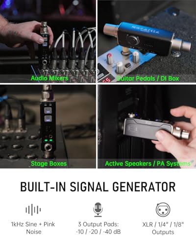 Xvive AT-2 Audio Tester Pro, 5-in-1 Signal Generator (1kHz Tone & Pink Noise), XLR Cable Tester, 48V Phantom Power Checker, XLR Input Meter, Headphone/Built-in Speaker Monitor, USB-C Rechargeable - style: AT-2 PRO
