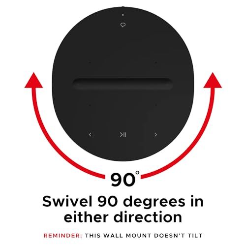 ERA 100 Wall Mount Bracket, Low Profile, Black, Twin Pack (2pcs) | Compatible with Sonos ERA100 & ERA 100 SL Speaker, Complete with All Fixing Hardware, Double, Pair - color: Black, size: Twin Pack