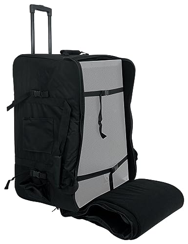 Rockville SB15 V2 Rolling Travel Bag for 15" DJ PA Speakers and Stands | Wheels and Retractable Handle, Stand Pocket, Semi-Rigid Foam Protection, Dual Lockable YKK Zippers, Water-Resistant - size: 15"