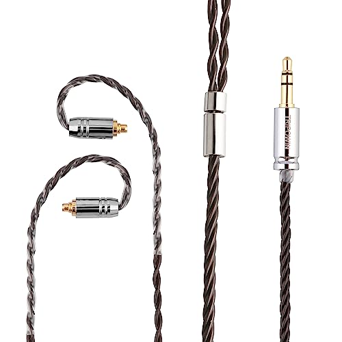 Linsoul Tripowin Mirage IEM Cable,30AWG OCC 4N HiFi IEM Upgrade Replacement Cable, with 3.5mm Audio Jack for in-Ear Monitor Audiophile Musician(MMCX) - size: MMCX