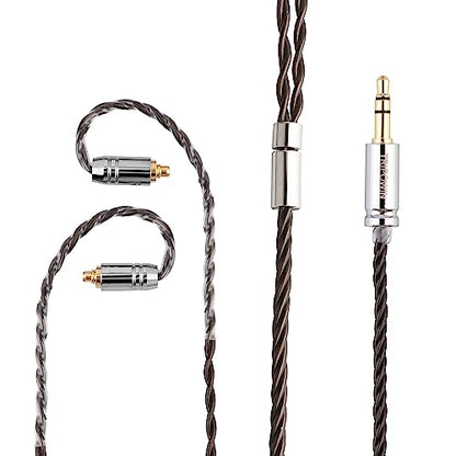 Linsoul Tripowin Mirage IEM Cable,30AWG OCC 4N HiFi IEM Upgrade Replacement Cable, with 3.5mm Audio Jack for in-Ear Monitor Audiophile Musician(MMCX) - size: MMCX