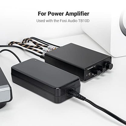 Fosi Audio 48V 5A Power Adapter Supply for Home Audio Bluetooth Stereo Receiver Amplifier Mini Hi-Fi Class D Integrated Amp