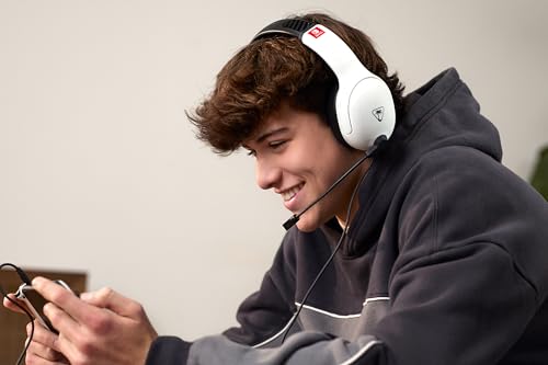 Turtle Beach Airlite Fit Wired Gaming Headset for Nintendo Switch 2, Lite | Also works with Nintendo Switch OLED, Flip-to-Mute Mic, Comfortable Ear Cushions, 40mm Speakers, Lightweight, White & Black - color: White & Black