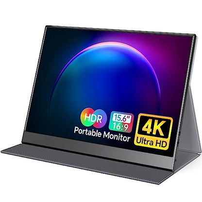VILVA 15.6" 4K UHD IPS HDR USB-C HDMI Monitor | 15.6" 4K UHD IPS 100% Adobe RGB HDR, USB-C/HDMI, speakers+smart cover, for PC/Phone/PS4/Xbox/Switch/Mac, travel. - color: 15'6 4K