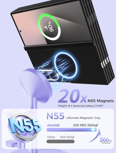 Magnetic Wireless Charger for Samsung, 3 in 1 Super Fast Charging Station Compatible with MagSafe, Phone Charger Stand for Samsung Galaxy S26 Ultra S25 Z Fold/Flip 8, Watch Ultra 8 7 6, Buds 4/3 Pro - color: Purple