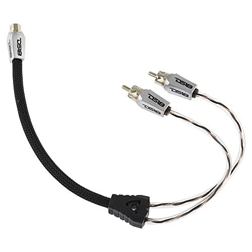 1 Female to 2 Male RCA Y Connector - 100% Copper OFC - Black & Red - Level 3 by HQRCA-1F2M - style: RCA - 1 x Female to 2 x Male (Black)