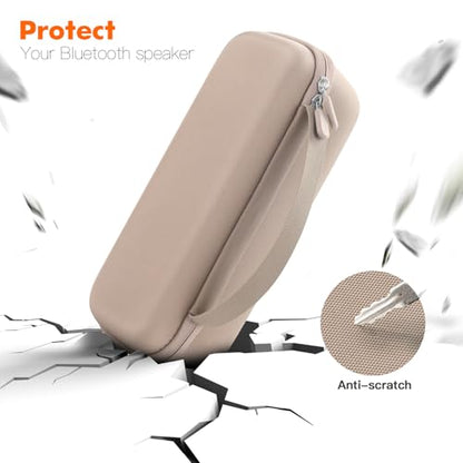 Hard Carrying Case for Turtlebox Ranger Speaker, Khaki | Travel Case & Protective Travel Case with Carabiner Hook & Handle, Shockproof Protective Speaker Storage Bag for Beach - color: Khaki Case