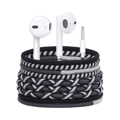 Wired in-Ear Headphones Colorful Braided Cable - 3.5mm Jack Built-in Mic, Adjustable Volume, Sweat & Dirt Resistant, Tangle-Free, Compatible with All 3.5mm Devices