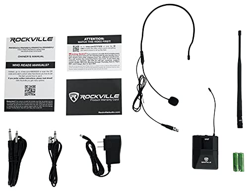 Rockville RWM61U UHF Headset & Guitar Wireless Microphone System