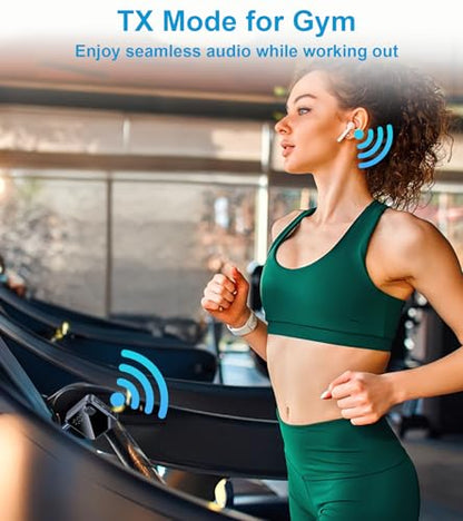 Bluetooth Transmitter Receiver for TV & Airplane AUX Adapter | Airplane Bluetooth Adapter for Headphones, Bluetooth Receiver for Car Stereo/Home Stereo, Bluetooth 5.3 Audio Adapter