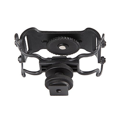 Shock Mount for Camera Recorder, BOYA BY-C10 Universal Microphone and Portable Recorder ShockMount - Fits The Zoom H4n, H5, H6, Tascam DR-40, DR-05, DR-07 with 1/4" Mounting Screw Vlog Blog Video