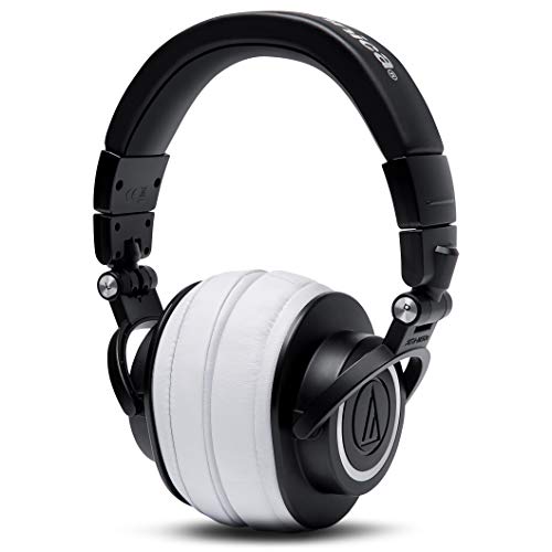WC Wicked Cushions PadZ - Thick & Soft Ear Pads for ATH M50X / M40X / SteelSeries Arctis/HyperX Cloud & Alpha/Logitech G Pro X/Compatible with Over 50 Headphones | White - color: White