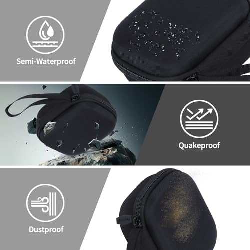 Storage Case Compatible with Bose SoundLink Micro 2nd Gen Speaker | Lightweight Carry, Secure Storage, Convenient Zipper, Soft Interior,Black Case - color: Black