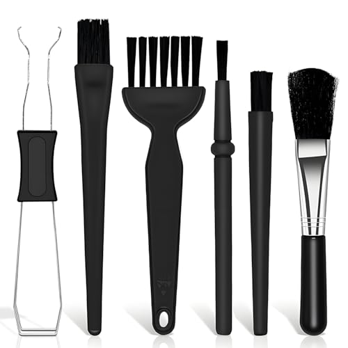 6PCS Keyboard Brush Cleaner Kit with Keycap Puller & Switch Puller, PP Handle Nylon Small Space Dust Removal Anti Static Brush for Computer Keyboard Electrical Appliance Seam Motherboard Camera