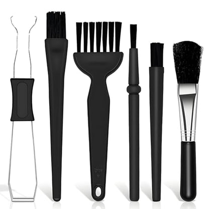 6PCS Keyboard Brush Cleaner Kit with Keycap Puller & Switch Puller, PP Handle Nylon Small Space Dust Removal Anti Static Brush for Computer Keyboard Electrical Appliance Seam Motherboard Camera