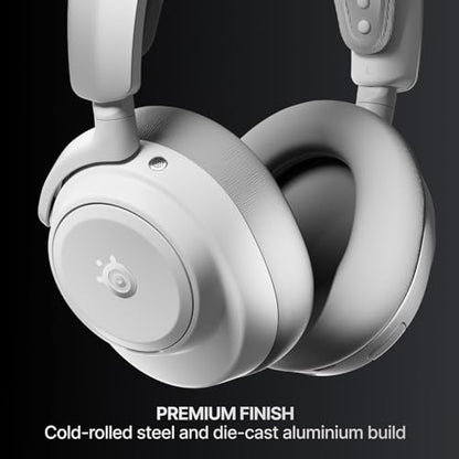 SteelSeries Arctis Nova Pro Omni - Hi-Res Wireless Gaming Headset, 96kHz/24bit, ANC, ClearCast Pro Mic, AI Noise Rejection, Mobile App, Mix 2.4GHz + BT, OmniPlay PC+PlayStation+Xbox - White - color: White