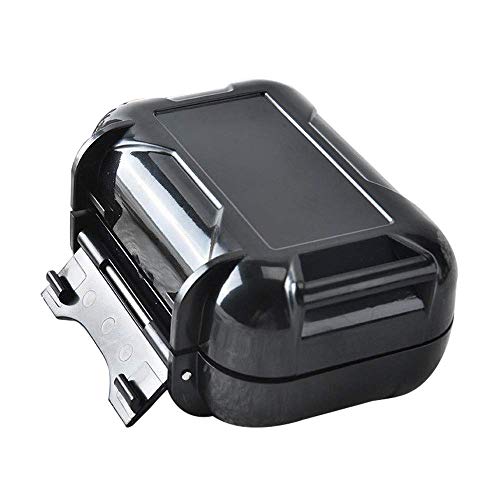 V-MOTA HSA Transparent boxs Ear Bud Earphone Headset Headphone Case Mini Storage Carrying Pouch Bag Waterproof Box Suitcase Carry case (Black)
