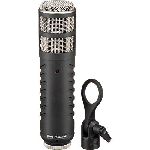 Rode PSA1+ Pro Studio Boomarm for Podcasting and Streaming with Rode Procaster Broadcast Dynamic Vocal Microphone, Professional Grade XLR Cable and StreamEye Polishing Cloth