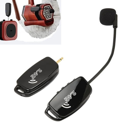 Violin Pickup Microphone, 2.4G Wireless Noise Reduction Instrument Mic with 3.5mm to 6.35mm Adapter for Acoustic Violin