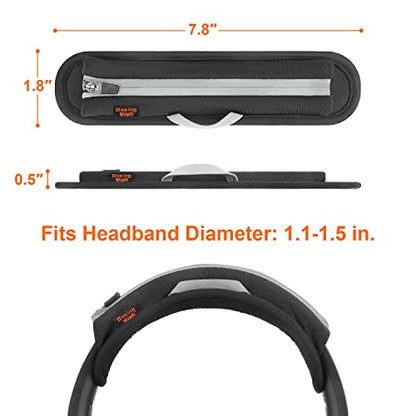 Universal Replacement Headphone Headband Cover, Headband Cushion Pad Cover Compatible with Sony, Bose, Beats, JBL Head Band Protector for Noise Canceling Stereo Headset (Black) - color: Black
