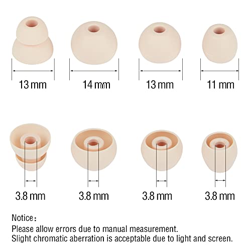 Silicone Earbud Replacement Tips Compatible with Powerbeats Pro Beats Wireless Earphone Headphones,4 Pairs Replacement Earbuds Cap - color: Ivory