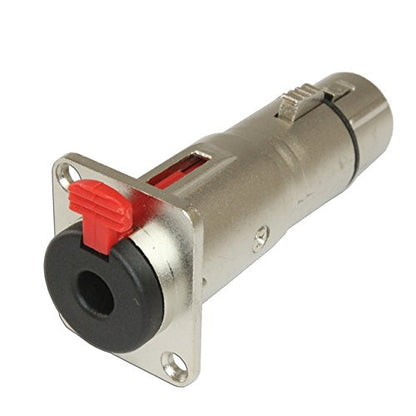 1/4 TRS to XLR Female Pass Through Panel Mount Jack - color: 1/4 TRS to XLR Female, size: 1 pack