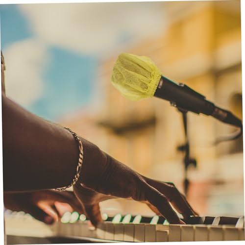 Disposable Non Woven Microphone Protective Cover 200 Pack Yellow - color: Yellow