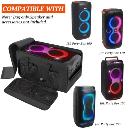 Speaker Carrying Case Compatible with JBL Party Box 100/110/120/130 | Portable Speaker Travel Tote Bag Fits for JBL PartyBox 100/110/120/130 for Outdoor - size: For JBL 100/110/120/130