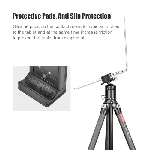 SUNWAY PC-05 Clamp for Arca Swiss Tripod – Laptop Holder for MacBook Pro & Tablet Mount for Pad