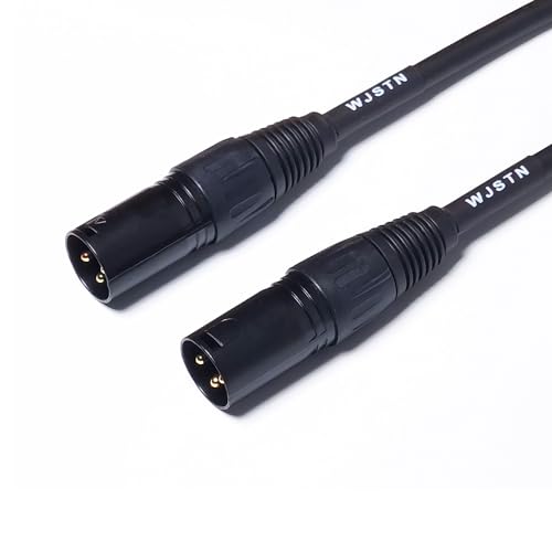 WJSTN 3FT XLR Audio Cable, 2 Pack Male-to-Male, High Fidelity, Indoor, Compatible with Microphone, Instrument, Speaker, Audio Equipment - size: 3Feet