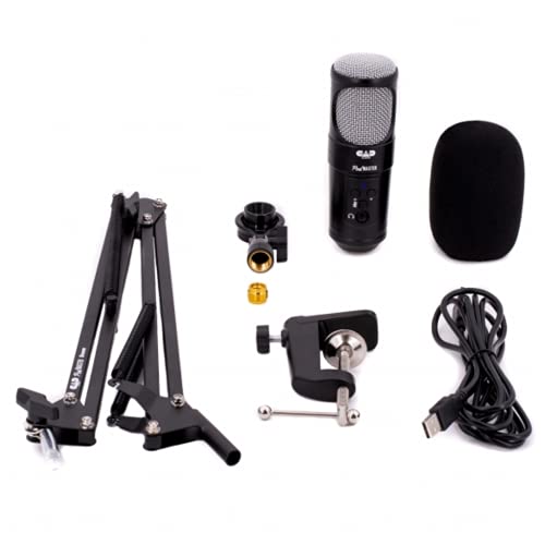 CAD PM1300 PodMaster™ SuperD usb Professional Broadcast / Podcasting Microphone with SuperD VOG Dynamic Capsule, supplied with Broadcast Boom Mic Stand, Black - style: PodMaster SuperD USB