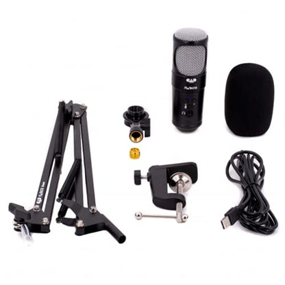 CAD PM1300 PodMaster™ SuperD usb Professional Broadcast / Podcasting Microphone with SuperD VOG Dynamic Capsule, supplied with Broadcast Boom Mic Stand, Black - style: PodMaster SuperD USB