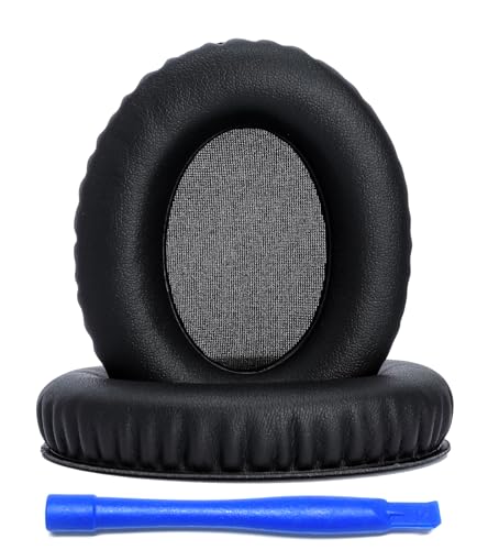Replacement Ear Pads Compatible with Sennheiser HD180 HD200Pro HD201 HD201S HD206 HD418 HD419 HD421 HD428 HD429 HD439 HD439 HD448 HD449 HD451 HD461 HD471 Headphones Protein Leather Ear Pads - Black