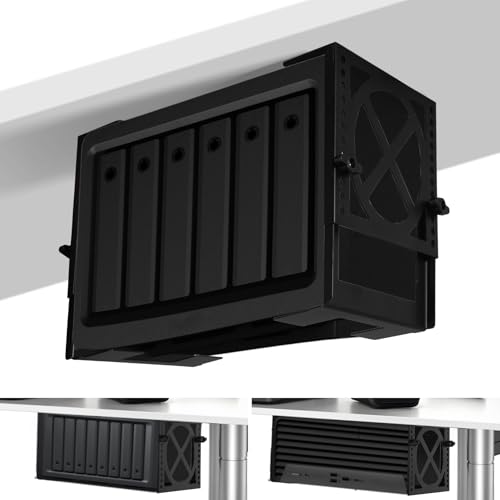 Adjustable Under Desk Mini PC Mount Bracket Holder for PCS or NAS,Heavy-Duty Adjustable Under Desk Mount for Desktop NAS 1/2/4(Network Attached Storage),CPU,Mini PC,UPS,SFF Desktop Tower,Xbox Series X - size: Large