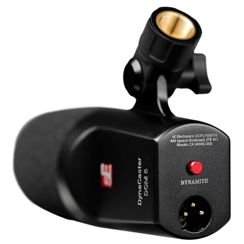 SE ELECTRONICS DynaCaster DCM6 XLR Dynamic Microphone with Built-in Preamp, Shockmount & Pop Filter - Front-Addressed Cardioid Dynamic Mic for Streaming - Voiceover, Broadcasting & Podcast Microphone